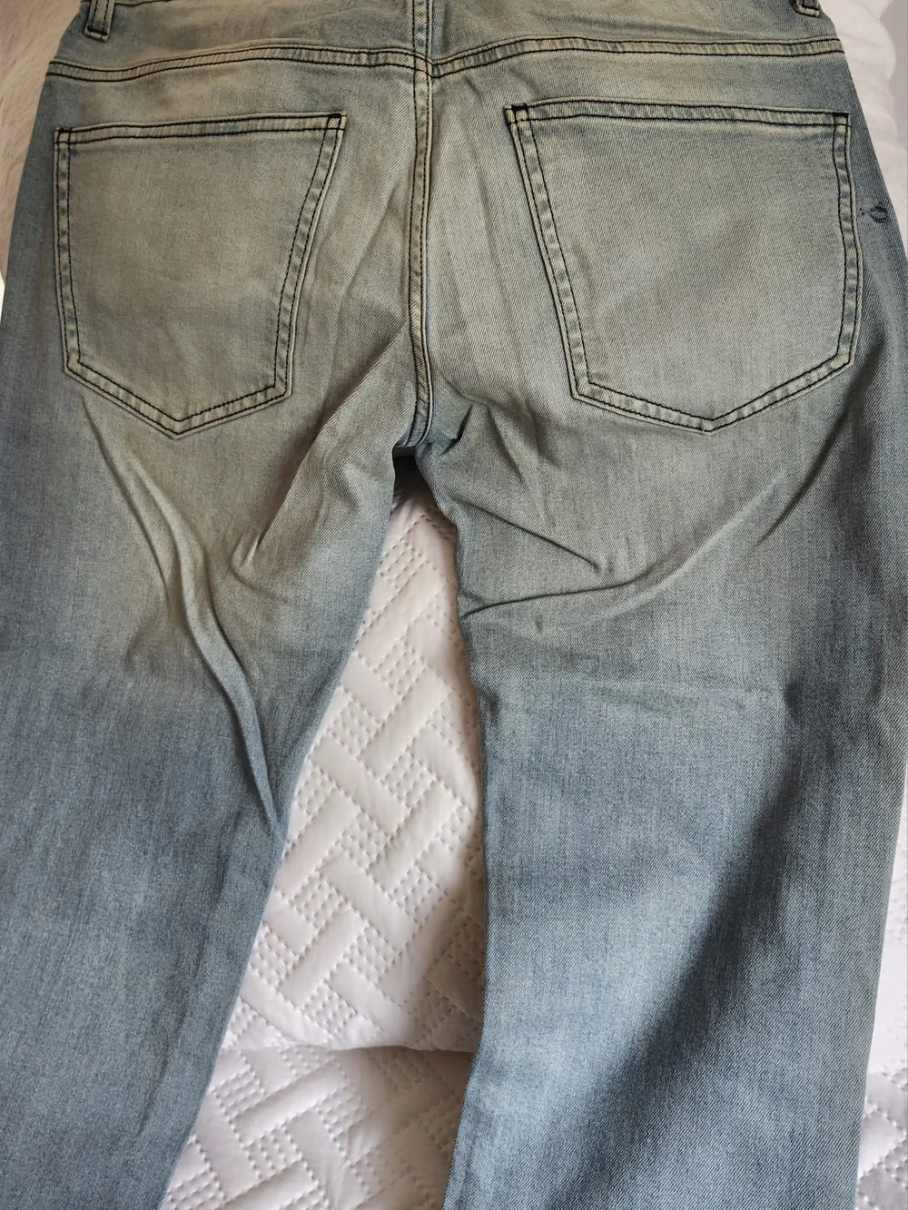 BLK DNM Men’s Light Blue to Black Dip-Dye Skinny Jeans